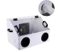 Scatola per la polvere per smerigliatrice da banco Copertura antipolvere acrilica per vernice spray Perle di giada Perline di Buddha Punzonatura Lucidatura Rettifica Intaglio Scatola per la polvere