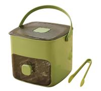 PVYGDXYI Press Type Ice Cube Maker, Scatola per la Produzione di Ghiaccio con Vassoio e Contenitore di Stoccaggio, Griglia per Ghiaccio Riutilizzabile a 48 Griglie per caffè, Cocktail e Succh Green