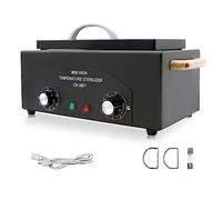 Scatola per la pulizia degli utensili in metallo ad alta temperatura, 110 V 300 W 1,5 L, con timer, per manicure, pedicure, SPA, salone di bellezza, barbiere, strumenti in metallo con manico