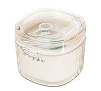 Scatola per la pulizia delle parentesi graffe - Contenitore trasparente per protesi dentali con fori di drenaggio | Contenitore richiudibile in modo sicuro | Per protesi dentali, apparecchi dentali