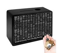 Scatola Per La Sfida Di 10.000 Risparmi - Cassaforte In Legno, Banca Di Denaro Per Risparmiare Contanti, Regalo Per Le Vacanze Di Compleanno, Scatola Di Risparmio Da 10.000 Per Bambini, Adolescenti E