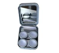 Scatola per lenti a contatto,Scatola per lenti a contatto - Scatola di contatto portatile con bottiglia per soluzione di pinzette a specchio, kit di conservazione per immersione per uso quotidiano all