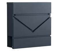 Scatola per lettere con finestra a parete con serratura e coperchio, facile da installare, grigio antracite 12_0004365