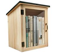 Scatola per libri impermeabile da esterno, piccola libreria in legno per condividere libri comunitari, contiene libri, arte, letteratura e giornali per quartieri, libri