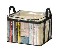 Scatola per libri pieghevole Scatola per giocattoli impermeabile Organizzatori di stoccaggio per vestiti trasparenti Borsa per dormitorio Domestico Multifunzionale Trasparente Libro Caso Libro