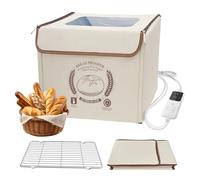 Scatola per lievitazione del pane con riscaldamento, scatola elettrica pieghevole con coperchio, controllo temperatura e timer, armadietto per la lievitazione per uso domestico, pane, pizza, yogurt
