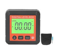 Scatola per livello digitale, goniometro digitale magnetico ad alta precisione con inclinometro e misuratore di angoli, con modalità assoluta e relativa per la lavorazione del legn (Arancia)