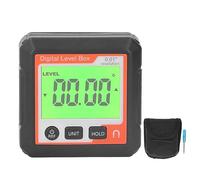 Scatola per livello digitale, goniometro digitale magnetico ad alta precisione con inclinometro e misuratore di angoli, con modalità assoluta e relativa per la lavorazione del legn (Bianco Arancio)