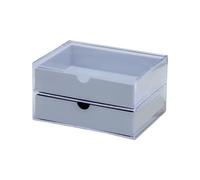 Scatola per manicure in plastica trasparente per unghie Art Tool Storage Box Organizzatori Caso Doppio Strato Chiodi Contenitore per Spazzole a Doppio Strato