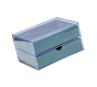 Scatola per manicure in plastica trasparente per unghie Art Tool Storage Box Organizzatori Caso Doppio Strato Chiodi Contenitore per Spazzole a Doppio Strato