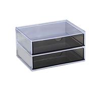 Scatola per manicure in plastica trasparente per unghie Art Tool Storage Box Organizzatori Caso Doppio Strato Chiodi Contenitore per Spazzole a Doppio Strato