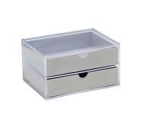 Scatola per manicure in plastica trasparente per unghie Art Tool Storage Box Organizzatori Caso Doppio Strato Chiodi Contenitore per Spazzole a Doppio Strato