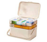 Scatola per medicinali antipolvere, organizer per medicinali - Scatola per medicinali portatile di grande capacità,Armadietto per farmacia, organizer per pillole rimovibile per farmaci