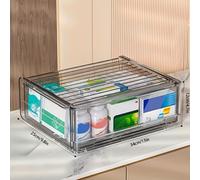 Scatola per medicinali con cassetti - Organizer per uso , adatta per pillole, creme, ecc. - Facile da , design salvaspazio per bagni o camere da letto
