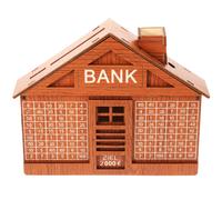 Scatola per monete in legno Scatola per risparmiare denaro con obiettivi di