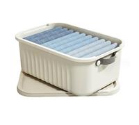 Scatola per organizzatore di abbigliamento cesto di conservazione in tessuto in plastica grande con coperchio e manico per il cassetto dell'armadio per la casa materiale PP (LDAFAVAV5C4EWK-11)