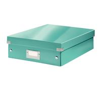 Leitz Click & Store WOW Scatola Organizer Media, per Archivio e Organizzazione di Cavi e Cancelleria, Adatta a Casa e Ufficio, Blu Ice, 60580051