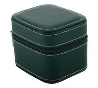 Scatola per Orologio Uomo con Cerniera, Design Elegante in Pu Verde | Compatta e Leggera, per Uso Quotidiano e Affari, Facile da Portare, Finitura Lussuosa, Stile Raffinato