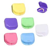 Scatola Per Ortodonzia, Scatola Per Dentiera, Scatola Per Dentiera, Scatola Per Ortodonzia Materiale Per Uso Alimentare Per Supporto Ortodontico, Design Traspirante, Carino e Portatile (6 Colori)