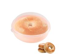 Scatola Per Pane Rotonda - Contenitore Ermetico Per Alimenti | Pane Portatile Da Bancone Da Cucina, Contenitore Con Coperchio Salvafreschezza Trasparente Per Pasticceria E Porta Muffin, Porta Ciambell