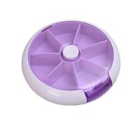 Scatola per pillole settimanale: dispenser portatile con scomparti rimovibili, coperchi codificati a colori | Organizer per pillole sicure con copertura chiara, protezione 'umidità per vita