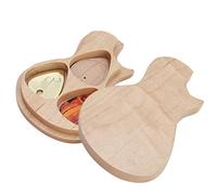 Scatola per plettro in legno, scatola per plettro per chitarra, bella e pratica per i professionisti, gli amanti degli strumenti, le bande, i regali di Natale