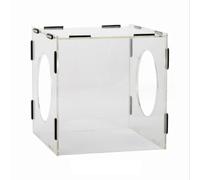 Scatola per polvere di macinazione in acrilico trasparente con 2 fori per lucidatura e incisione, 200 x 200 x 200 mm e 200 x 180 x 300 mm (200 x 200 x 200 mm)