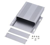 Scatola per progetti in lega di alluminio, custodia elettronica grigio chiaro opaco per strumenti fai-da-te, 27x131x120 mm con guarnizioni impermeabili e finitura a ossidazione sab