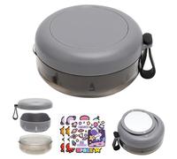 Scatola per Protesi Dentarie con Colino, Porta Apparecchio Denti con Specchio, Coperchio per Scatola per Protesi Portatile Scatolas per Protes Dentale con Cestino Rimovibile Contenitore per Scatolas