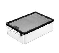 Scatola per rettili - Contenitore ventilato - Terrario trasparente - Terrario anti-fuga | ermetico rettile Cage Case Pet House per crickets Lizards Scorpions