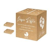 Scatola per rivelare il sesso, decorazione per shower, scatola per feste, 18 x 18 x 18 cm, carta con 50 biglietti per l'annuncio della gravidanza e della famiglia