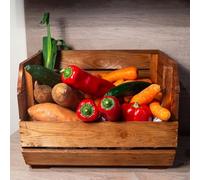 Scatola per scaffali Olaf per patate, 40 x 33 x 30 cm, 1 pezzo, ocra | cassetta per verdure, orda della frutta, cestino per verdure, frutta, vino