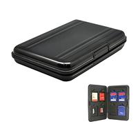Scatola per Schede di Memoria,Custodia per Scheda di Memoria,Custodia di Trasporto Impermeabile e Antiurto, Impermeabile, Adatto per 8 schede SD, 4 schede CF,12 schede Micro SD/TF, Nero