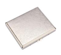 Scatola Per Sigarette Portatile, Portasigarette In Metallo Vintage Argento Per 20 Sigarette King Dimensioni Regolari E Slim Scatola Portasigarette Per Uomini E Donne,1pcs