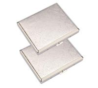 Scatola Per Sigarette Portatile, Portasigarette In Metallo Vintage Argento Per 20 Sigarette King Dimensioni Regolari E Slim Scatola Portasigarette Per Uomini E Donne,2pcs