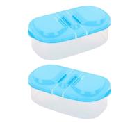 Scatola per snack per bambini a prova di perdite con 2 sezioni separate, robusto contenitore in PP per riporre a casa o attività all'aperto, organizzatori a prova di perdite con coperture