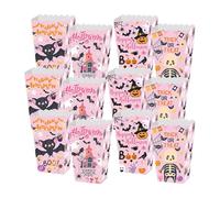 Scatola per snack per Halloween, scatola per popcorn di Halloween | Set di 12 scatole per bomboniere per popcorn per feste a tema Halloween,Spettrali scatole di popcorn di Halloween per snack di Hallo