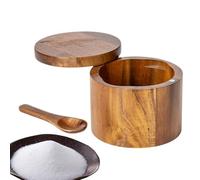 Scatola per spezie in legno - Contenitore per sale con coperchio girevole, Contenitore per pepe rustico | Supporto portatile per condimenti da cucina per bar, hotel, ristorante, tavolo da pranzo,