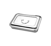 Scatola per sterilizzatori medici in acciaio inox 304 per strumenti chirurgici per chirurgia professionale, veterinaria, salone di bellezza, uso odontoiatria (20,5 cm (senza foro)