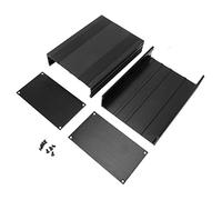 Scatola per strumenti con circuito stampato in alluminio, custodia per progetti elettronici, custodia in lega di alluminio nero opaco fai-da-te con schermatura e dissipazione d