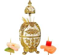 Scatola per stuzzicadenti, 20 cm, contenitore decorativo per stuzzicadenti, porta stuzzicadenti triangolare a forma di grande corona, porta stuzzicadenti igienico per cucina e sala da pranzo