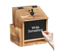 Scatola per suggerimenti, organizer da parete per donazioni con lavagna per appunti, scatole di raccolta sicure per chiesa, scuola, ufficio, posto di lavoro, capisci il suo scopo in legno