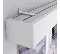 Scatola per tende a doppio binario da parete, mantovana per tende resistente, per tende da finestra e decorazione divisoria