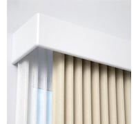Scatola per tende integrata con sistema a doppio binario, binario silenzioso con paraurti, montaggio a soffitto e parete, sistema completo di aste per tende da 70 a 600 cm (240 cm, 2 x 120 cm)