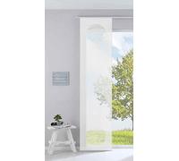 Scatola per tende, moderna, a pannello, divisorio, tenda scorrevole, a cerchio, altezza 245 x 60 cm, bianca, in tessuto burnout di alta qualità, con carrello portapacchi, asta portapacchi, 85612