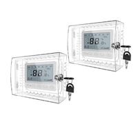 Scatola per termostato con combinazione in acrilico trasparente, protezione da parete, custodia protettiva per termostato per ufficio