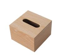 Scatola per Tessuti con Grain di Legno Solido Quadrata - Supporto per Rotoli di Carta igienica cubico Decorativo, Perfetto per casali e uffici, apprezzato per Lo Stile Rustico,Oak