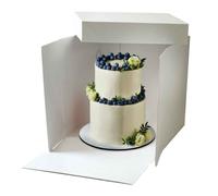 Scatola per torta con coperchio bianca Premium 30,5 x 30,5 x h 30 cm