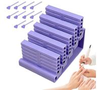 Scatola per trasferimento unghie, trasparente, antipolvere, a strati, organizer per saloni, custodia in acrilico trasparente con sezioni divise e coperchio incernierato per manicure fai da te, studi