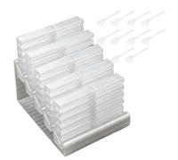 Scatola per trasferimento unghie, trasparente, antipolvere, a strati, organizer per saloni, custodia in acrilico trasparente con sezioni divise e coperchio incernierato per manicure fai da te, studi
